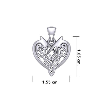 Joyous Celtic Heart Silver Pendant TP3515 - Jewelry
